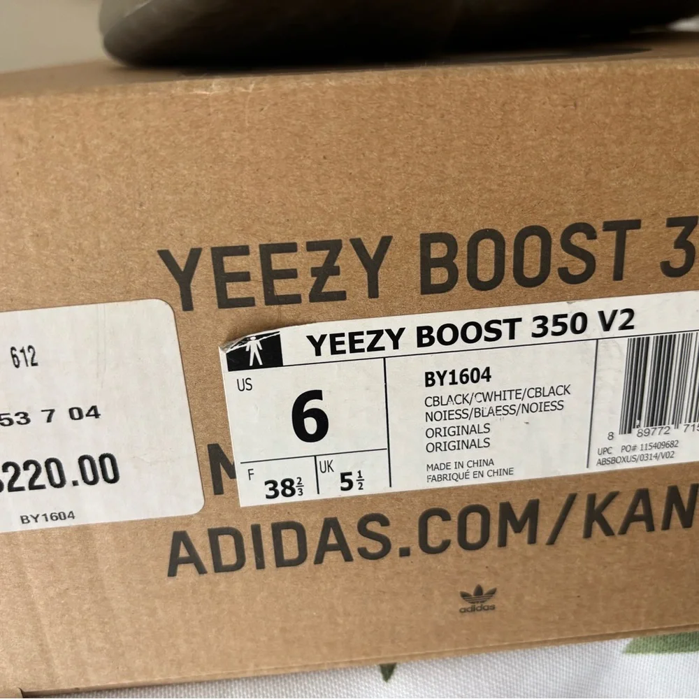 Like New Yeezy Boost 350 Grey and Orange Knit Athletic Shoes by Adidas